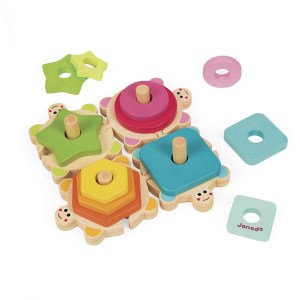 JANOD 05337 I WOOD STACKABLE TURTLES 4 αντίγραφο